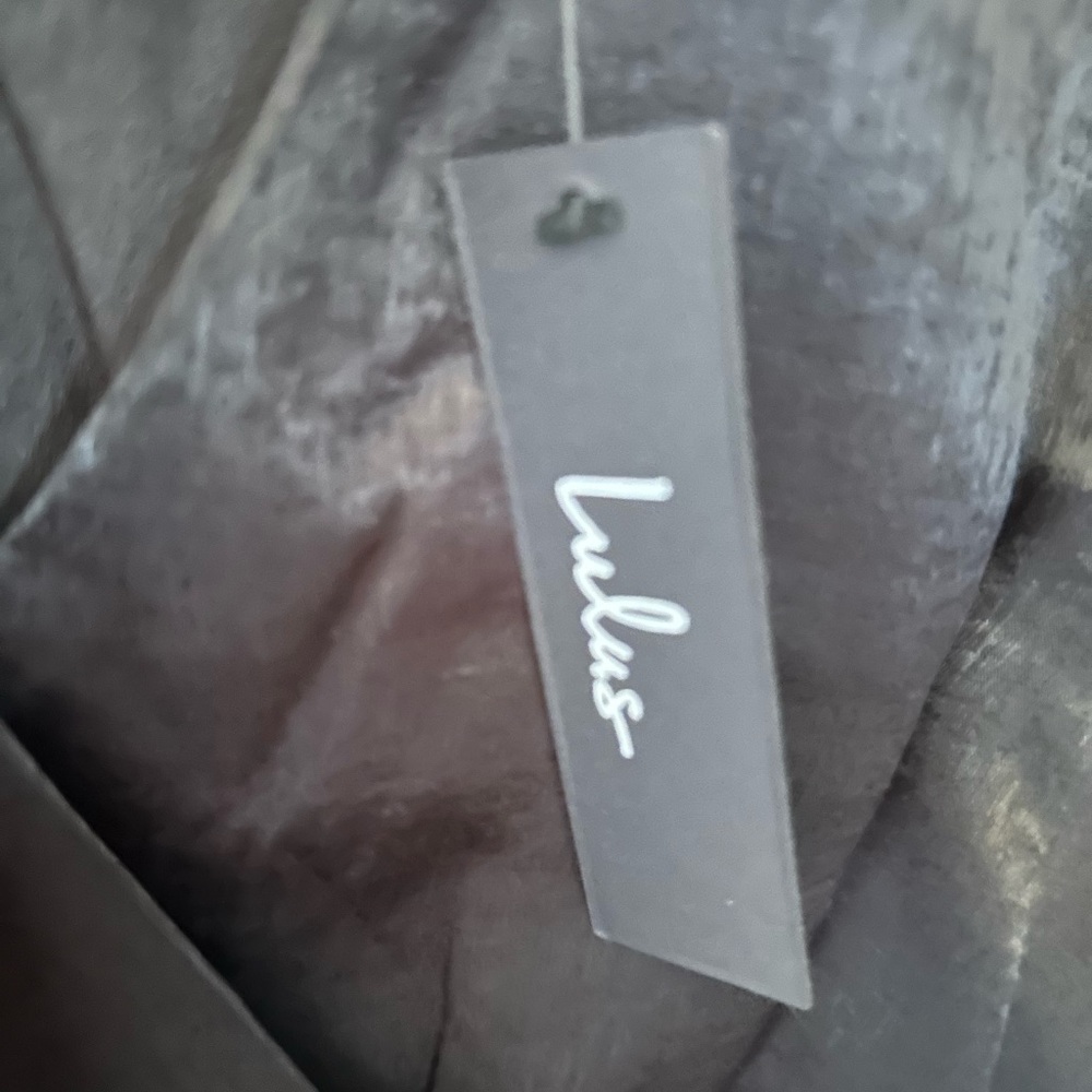 Lulu's Black Flutter Sleeve Wrap Dress - Picture 4 of 5